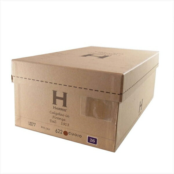 Harriss ハリス 3077 レザー シューズ 本革 メンズ ビジネスシューズ ブラウン系 26㎝【中古】