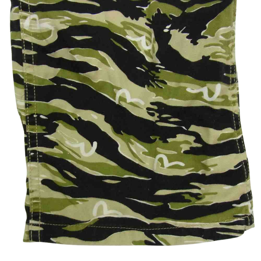 EVISU エヴィス 新恵美寿神頭 白カモメ 迷彩柄 オールインワン ツナギ カーキ系 40【中古】