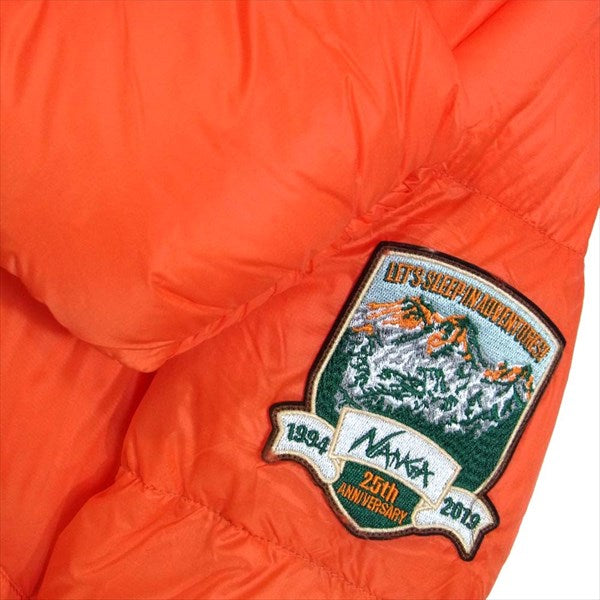 NANGA ナンガ N125BBEF1 25TH ANNIVERSARY MODEL DOWN JACKET 周年 アニバーサリーモデル ダウンジャケット オレンジ系 S【新古品】【未使用】【中古】