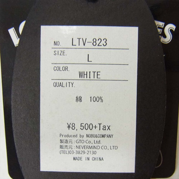 VANSON バンソン LTV-823 LOONEY TUNES ルーニー・テューンズ 刺繍 半袖 Tシャツ 白系 L【新古品】【未使用】【中古】