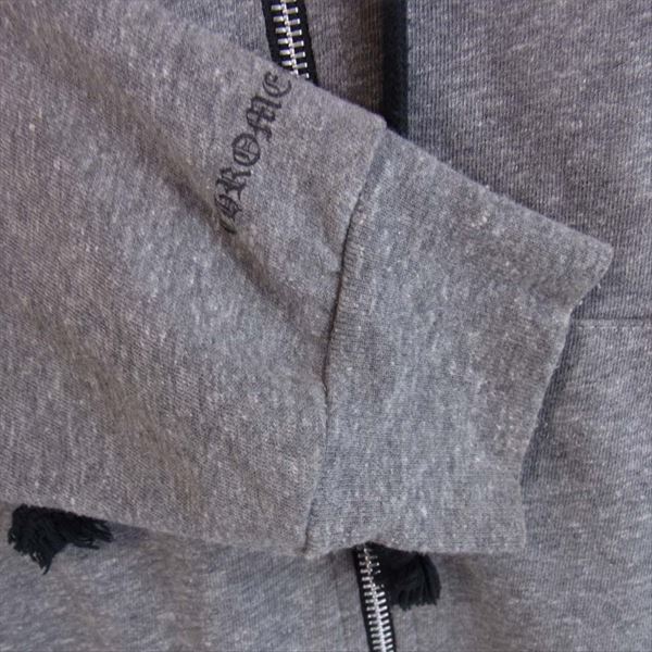 CHROME HEARTS クロムハーツ(原本無) バックセメタリー プリント ダガージップ ジップアップ パーカー グレー系 M【中古】