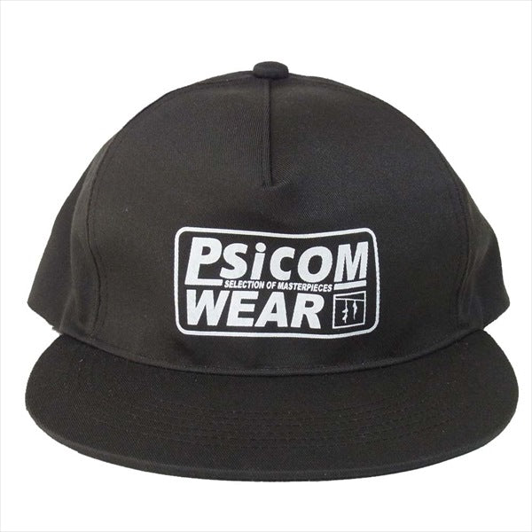 サイコム WEAR ボックスロゴ フラットキャップ 帽子 ロゴ キャップ ダークブラウン系【美品】【中古】
