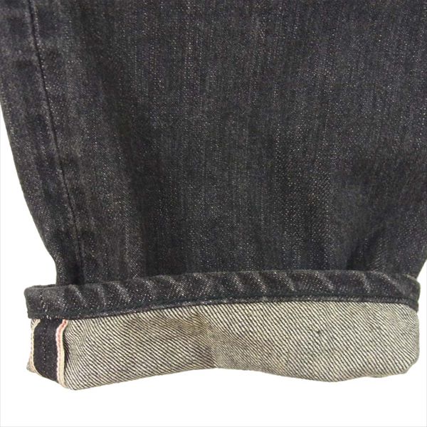 GANGSTERVILLE ギャングスタービル ヴィンテージ加工 ボタンフライ ストレート パンツ 黒系 L【美品】【中古】