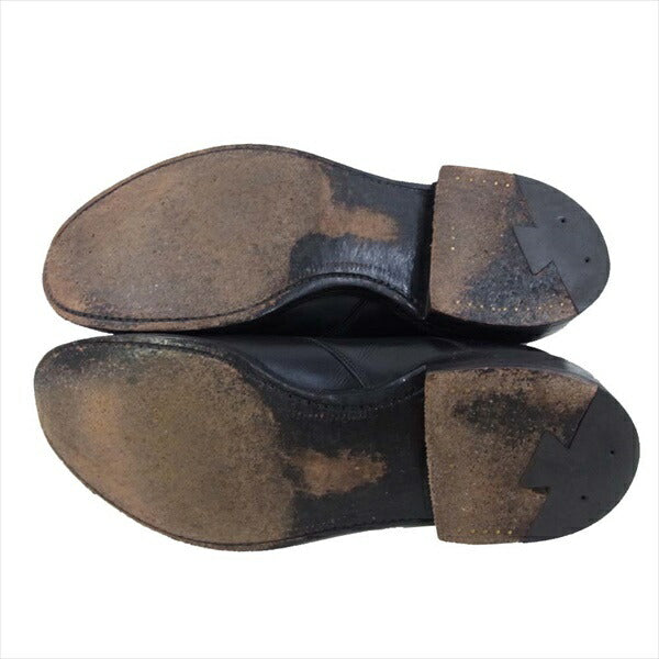 ALDEN オールデン 5551 × BEAMS レザー プレーントゥ ドレスシューズ ブーツ 黒系 UK8【中古】