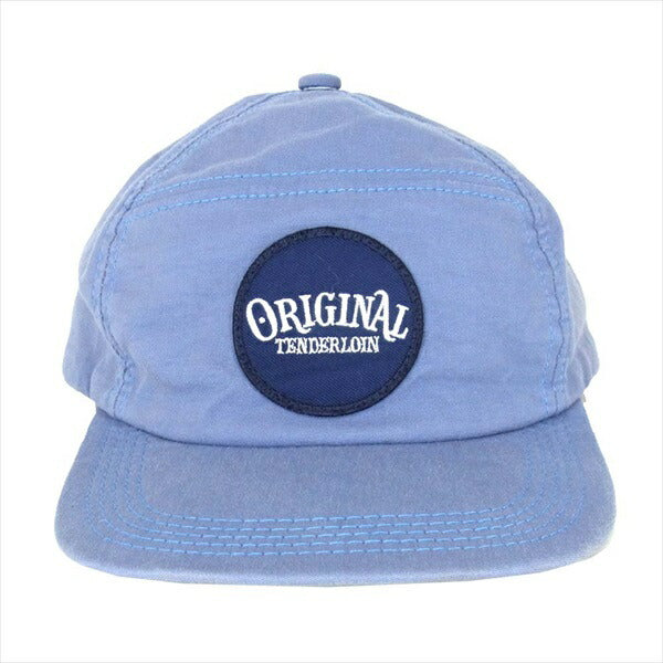 TENDERLOIN テンダーロイン T-6P CAP SATIN スナップバック ワッペン ロゴ キャップ 水色系【美品】【中古】
