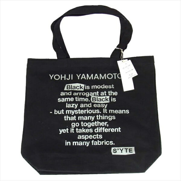 YOHJI YAMAMOTO ヨウジヤマモト トートバッグ - 黒