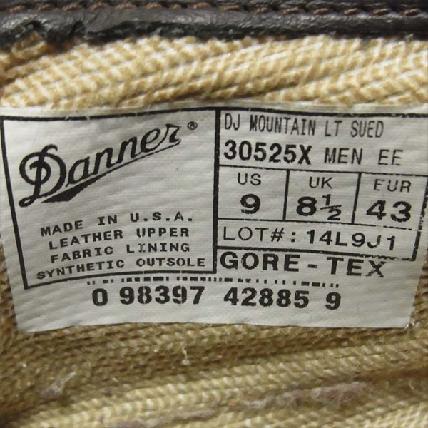 Danner ダナー USA製 30525X DJ MOUNTAIN LIGHT マウンテン ライト トレッキングブーツ ブラウン系 US9【中古】