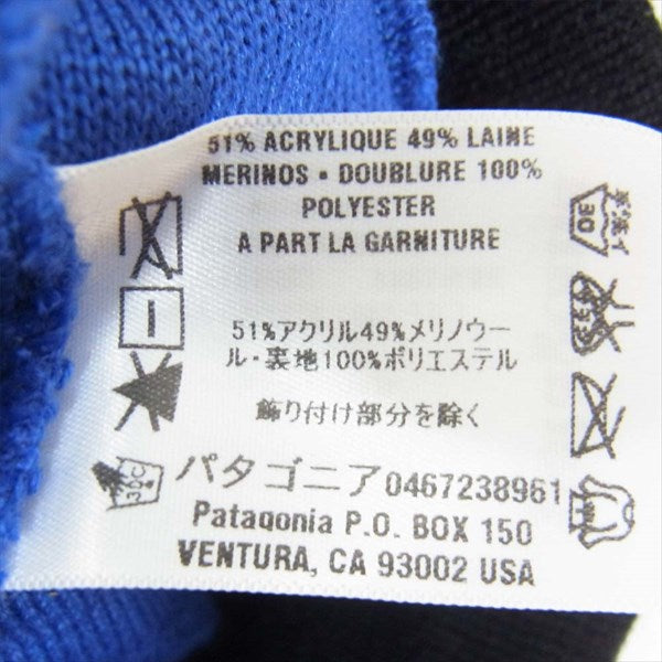 patagonia パタゴニア 28838 雪山 ビーニー アクリル ウール ロゴ ニットキャップ ブルー系 ONE【中古】