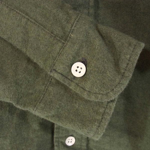 BONCOURA ボンクラ ボタンダウン メンズ 日本製 長袖シャツ カーキ(オリーブグリーン)系 36【中古】