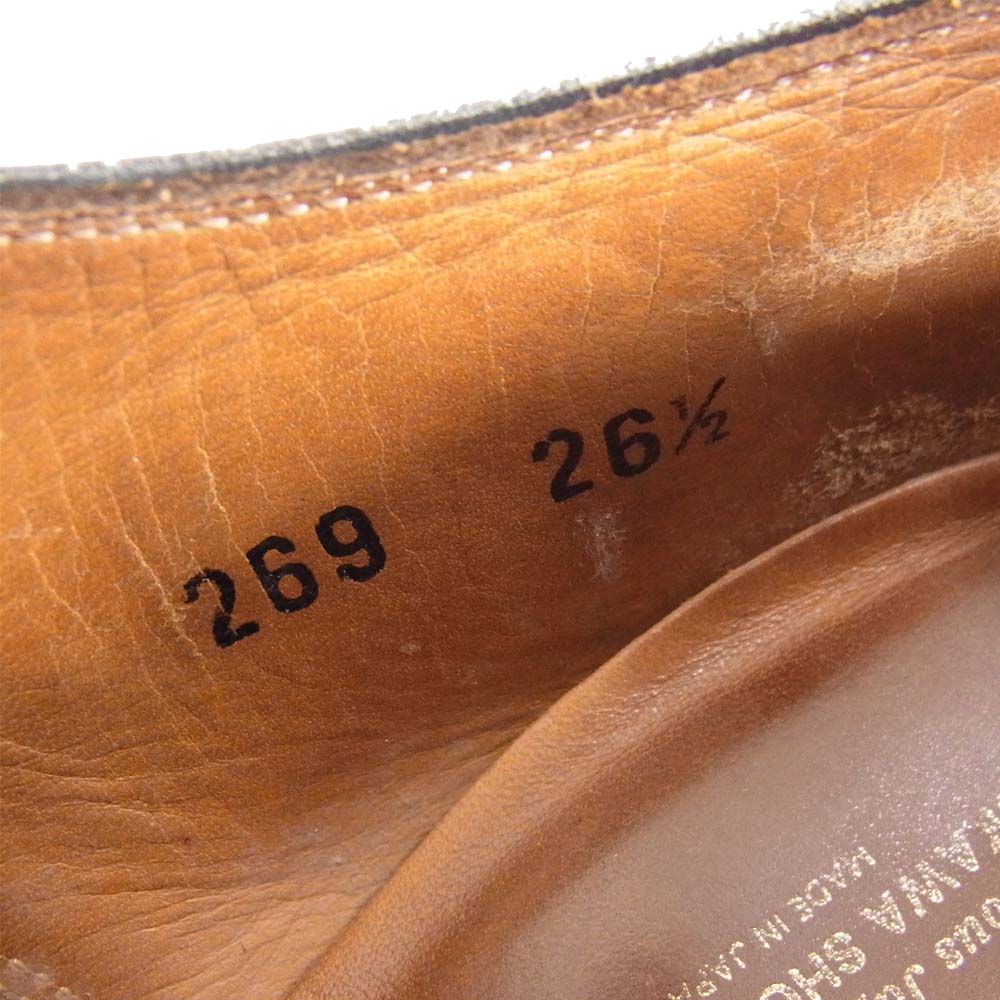 SCOTCH GRAIN スコッチグレイン 269 Uチップ レザー シューズ ブラック系 26 1/2【中古】