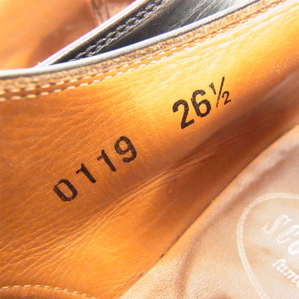 SCOTCH GRAIN スコッチグレイン 119 Uチップ レザー シューズ ブラック系 26 1/2【中古】