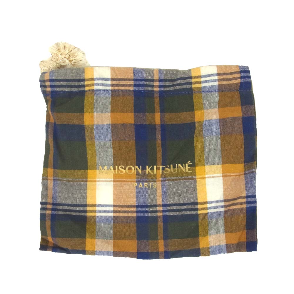 MAISON KITSUNE メゾンキツネ BU05305AL 1001 FOX HEAD LEATHER COIN PURSE コインケース ブラウン系【美品】【中古】