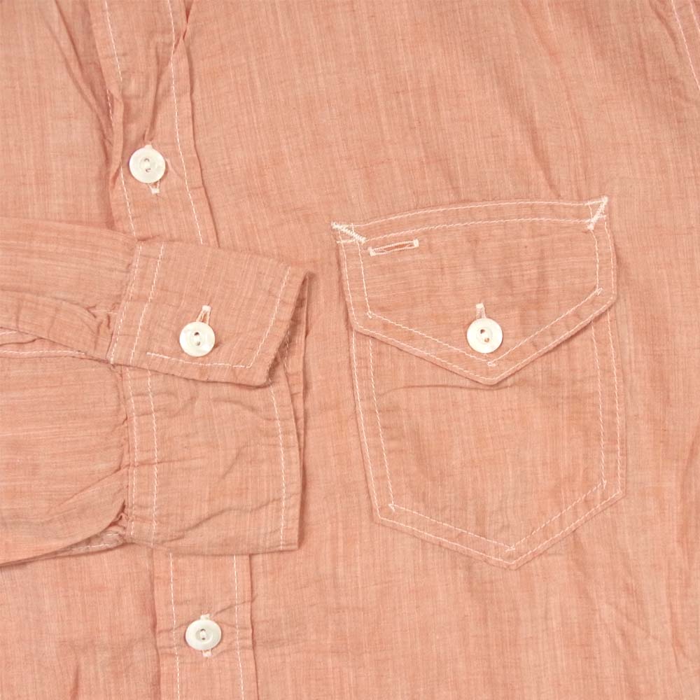 POST OVERALLS ポストオーバーオールズ シャンブレー 長袖シャツ ピンク系 L【中古】