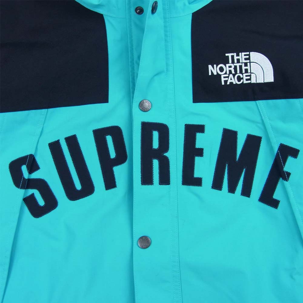 Supreme シュプリーム × ノースフェイス THE NORTH FACE 19SS Arc Logo Mountain Parka アーチロゴ マウンテンパーカー ゴアテックス ジャケット ブルー系 ブラック系 L【中古】