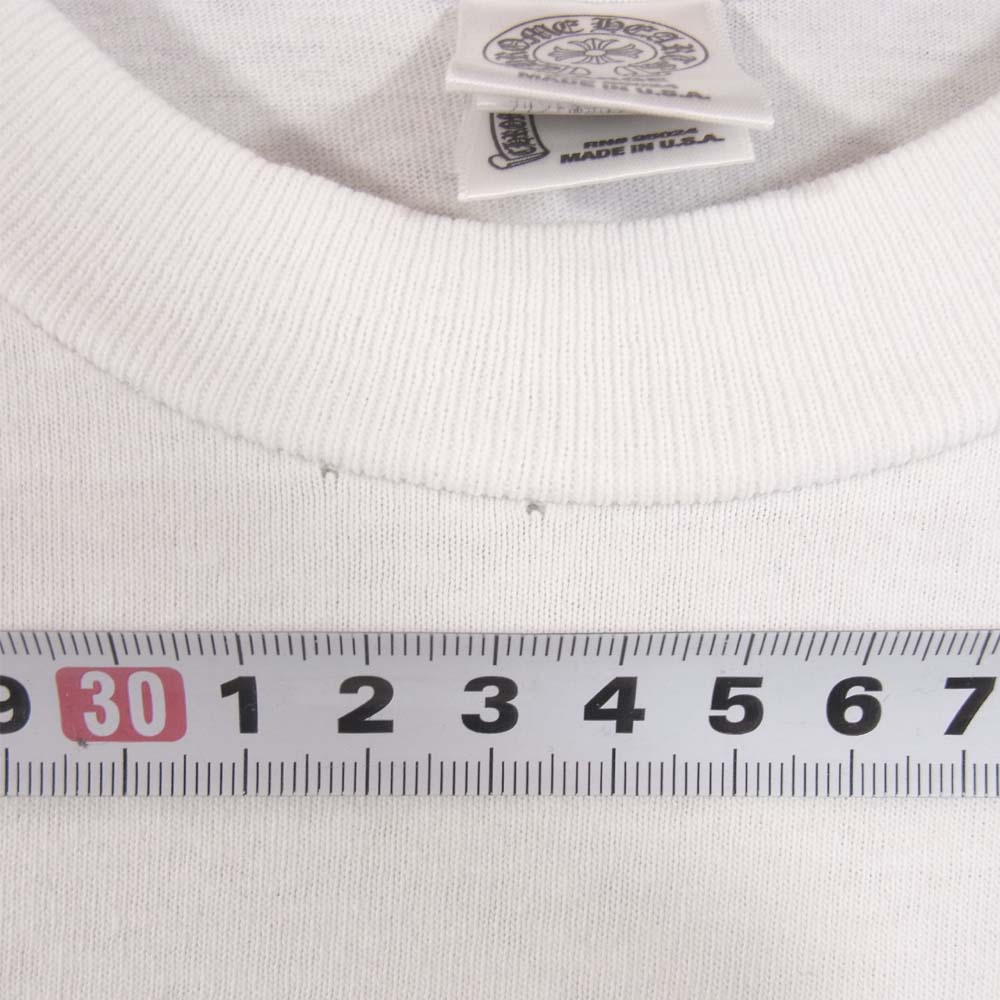 CHROME HEARTS クロムハーツ(原本無) CHプラス ポケット バックプリント 東京限定 Tシャツ ホワイト系 L【中古】