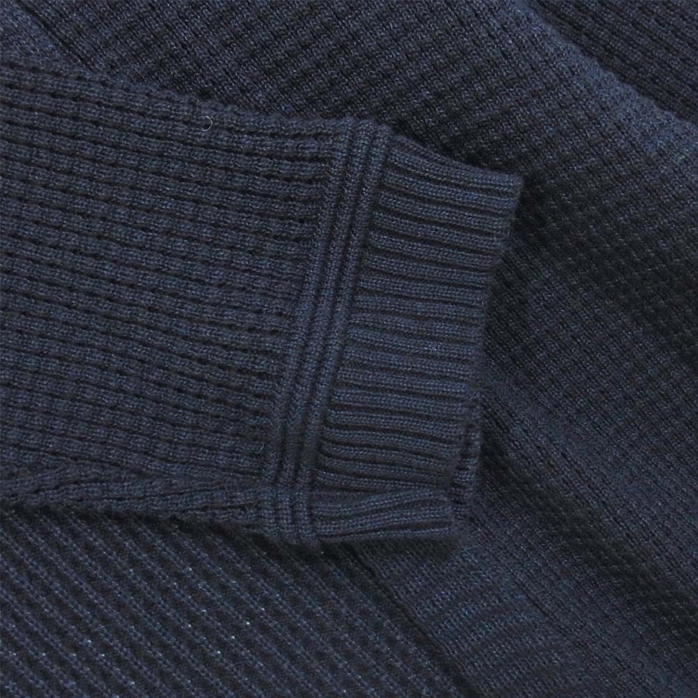 NUMBER(N)INE ナンバーナイン STUDIOUS別注 117131010 ワッフル ニット カーディガン ダークネイビー系 2【美品】【中古】