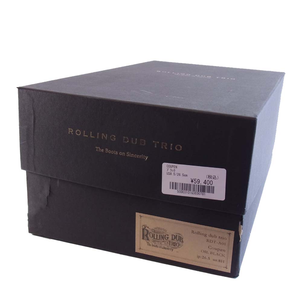 ROLLING DUB TRIO ローリングダブトリオ rdt-A01 COUPEN コペン ワーク ブーツ ブラック系 26.5㎝【中古】