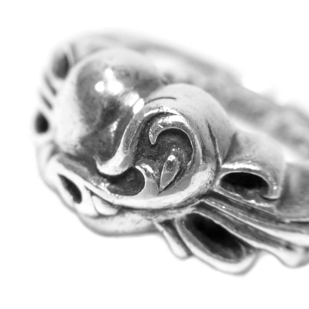 CHROME HEARTS クロムハーツ(原本無) FLRL CRS HET フローラル ハート リング シルバー系 実寸12号【中古】