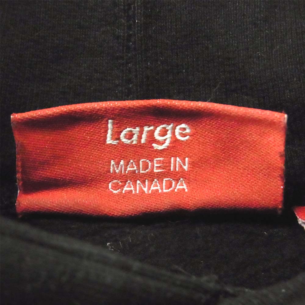 Supreme シュプリーム 14AW banner pullover biglogo バナー プルオーバー ビッグロゴ パーカー ブラック系 L【中古】