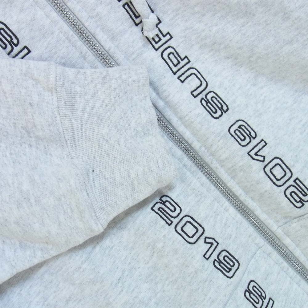 Supreme シュプリーム 19SS Topline Zip Up Sweatshirt ジップパーカー ライトグレー系 L【中古】