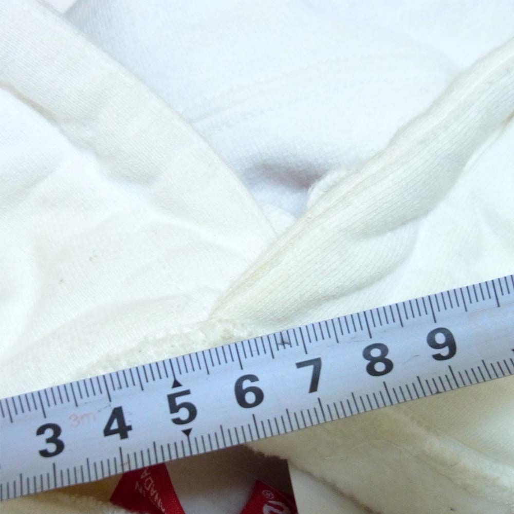 Supreme シュプリーム 14AW Banner Big Logo Hooded sweatshirt パーカー ホワイト系 L【美品】【中古】