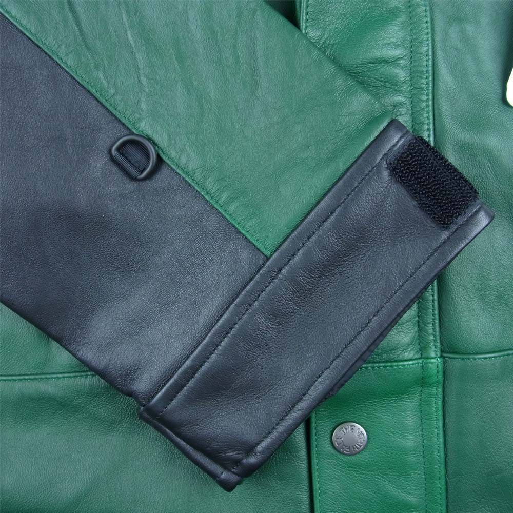 Supreme シュプリーム 18AW NP61807i 国内正規品 THE NORTH FACE ノースフェイス Leather Mountain Parka Jacket グリーン系 S【新古品】【未使用】【中古】