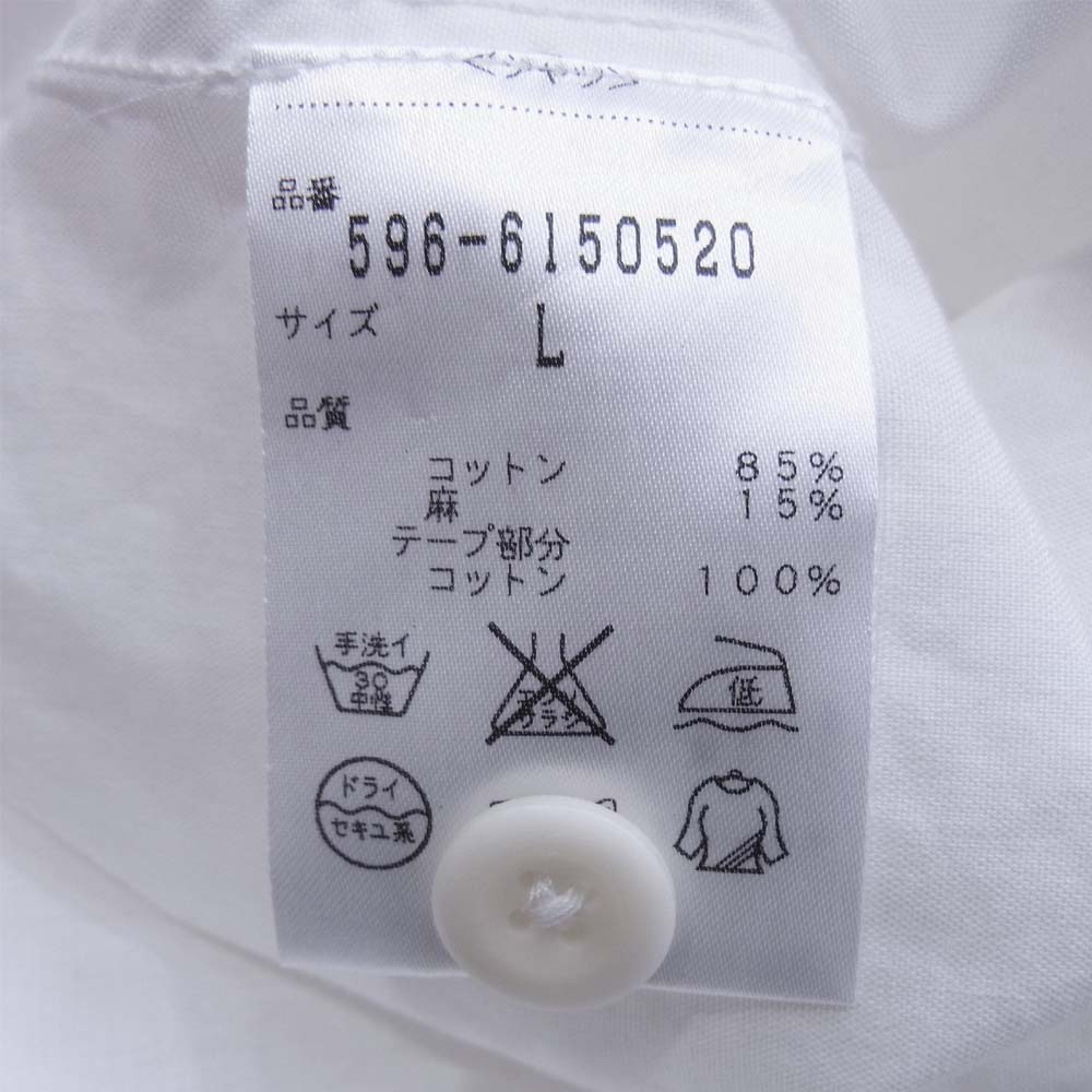 マーガレットハウエル 596-6150520 MHL. 16SS コットン 半袖 シャツ ホワイト系 L【中古】