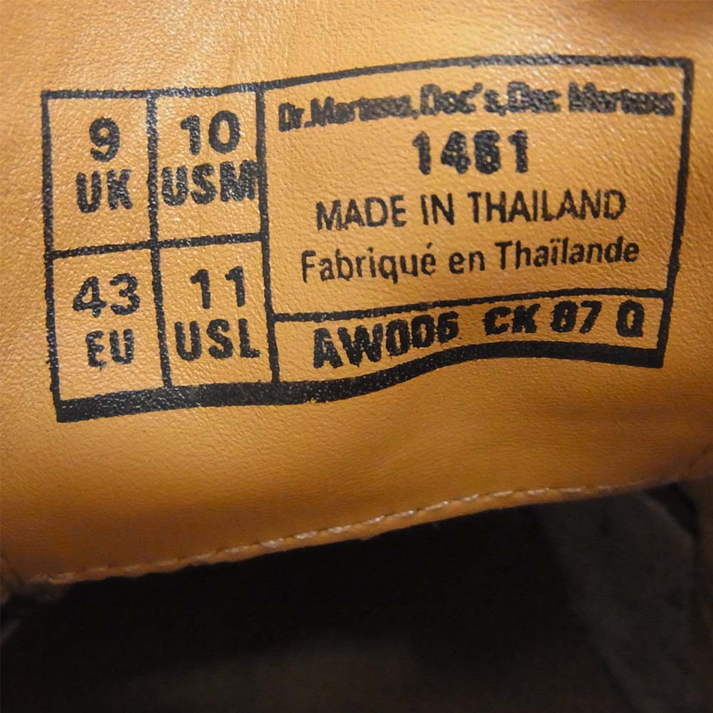 Dr.Martens ドクターマーチン 1461 3ホール シューズ ブラック系 UK 9 USM 10【中古】