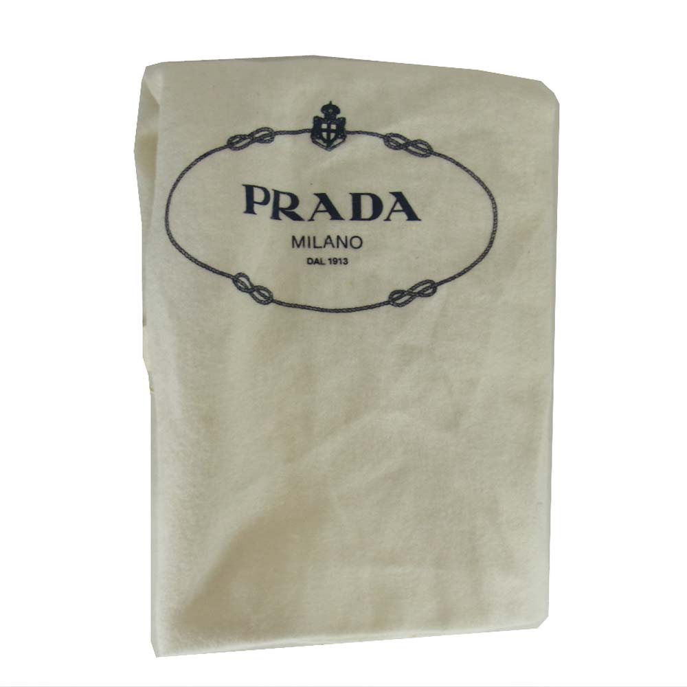 PRADA プラダ B9236 TOWN ロゴプレート ナイロン レザー ハンドバッグ ブラック系【中古】