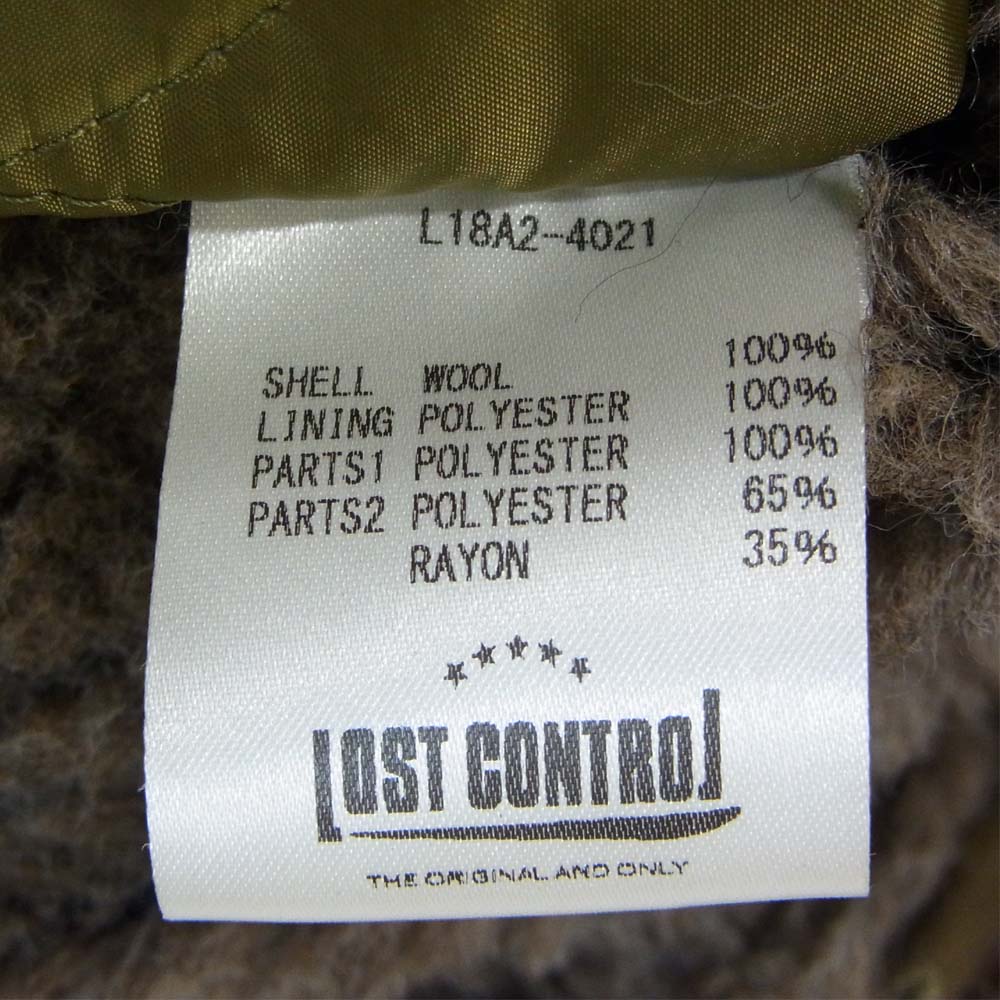 LOST CONTROL ロストコントロール L18A2-4021 Boa Outer Vest ボア アウター ベスト ライトブラウン系 4【中古】