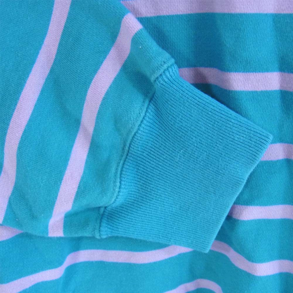 Supreme シュプリーム 16AW STRIPED HALF ZIP SWEAT ボーダー柄ハーフジップスウェット 緑×グレー L【中古】