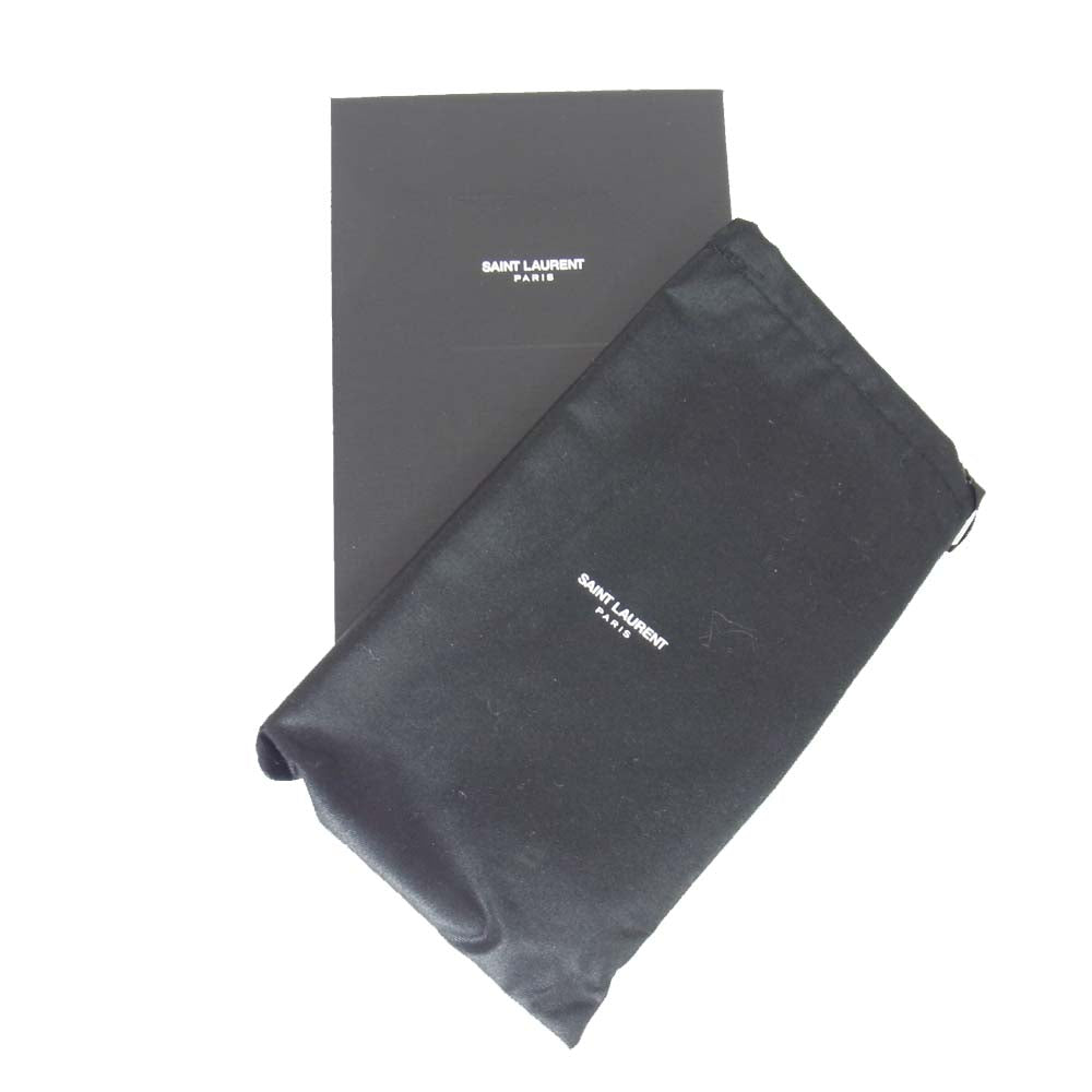 SAINT LAURENT サンローラン EPPY401213A 362760 BOOA2 YSL PFD SAINT L BOX C/MICRO STUDS スタッズ レザー ラウンドジップ 財布 ブラック系【中古】