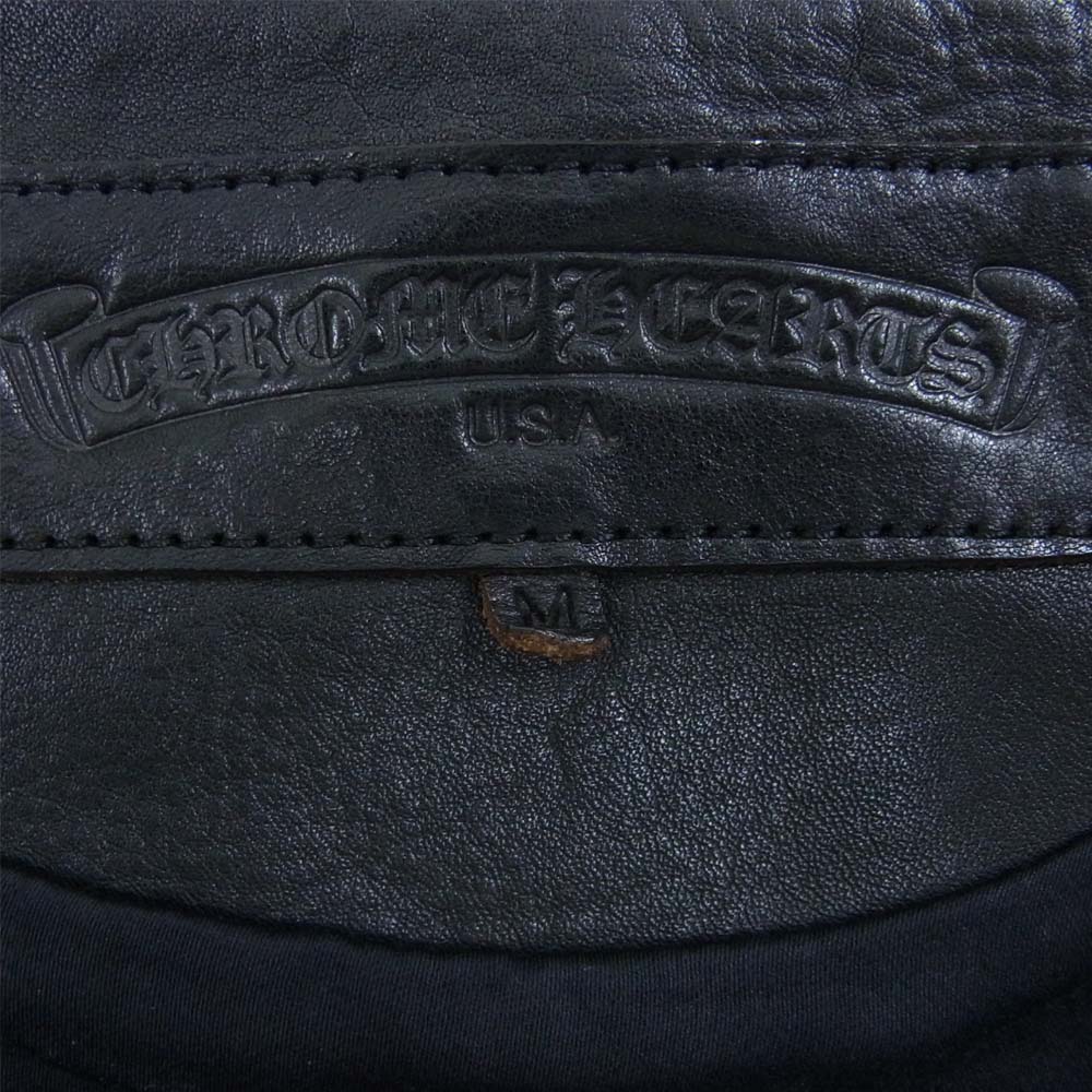 CHROME HEARTS クロムハーツ(原本無) BSフレア ボタン ジップ ダガー レザー ベスト ブラック系 M【中古】