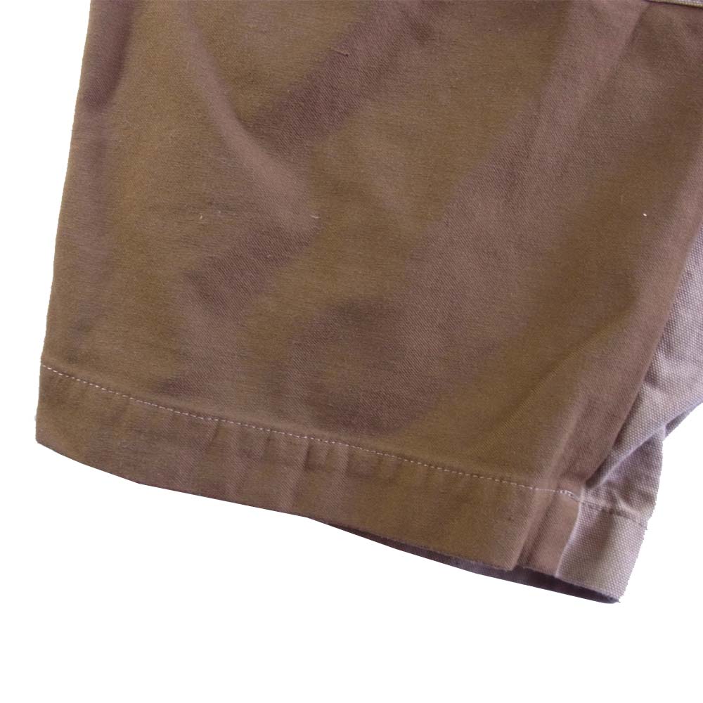 COMME des GARCONS HOMME コムデギャルソンオム 20AW HF-P008 コーデュロ ダック 生地 合わせ 異素材 ボックス型 パンツ ベージュ系 L【美品】【中古】