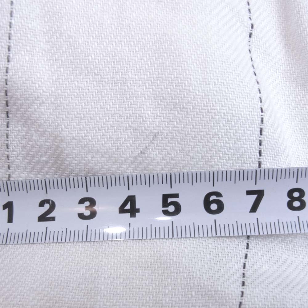 Paul Harnden ポールハーデン サスペンダー付き ストライプ リネン パンツ ホワイト系 XS【中古】