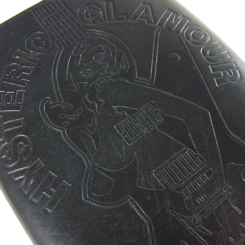 HYSTERIC GLAMOUR ヒステリックグラマー ギターガール レザー ウォレット 財布 ブラック系【中古】