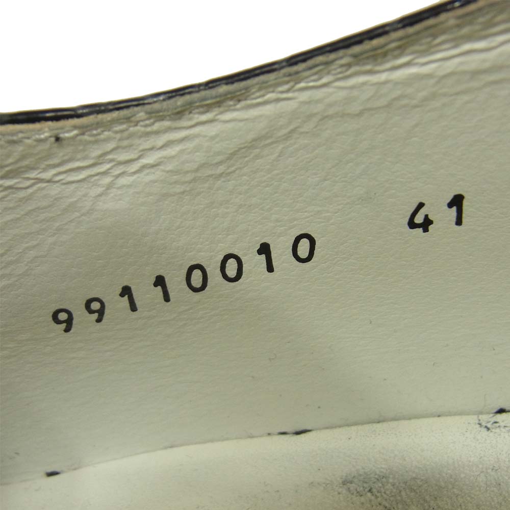 ヒロムタカハラ 99110010 型押し ウィングチップ シューズ 日本製 ブラック系 41【中古】