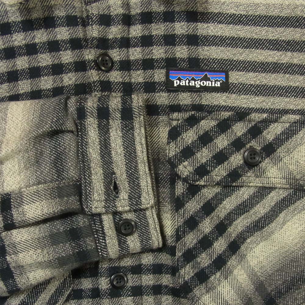 patagonia パタゴニア 27640FA15 Fjord Flannel Jaket 中綿入り ネルシャツ ジャケット グレー系 S【美品】【中古】