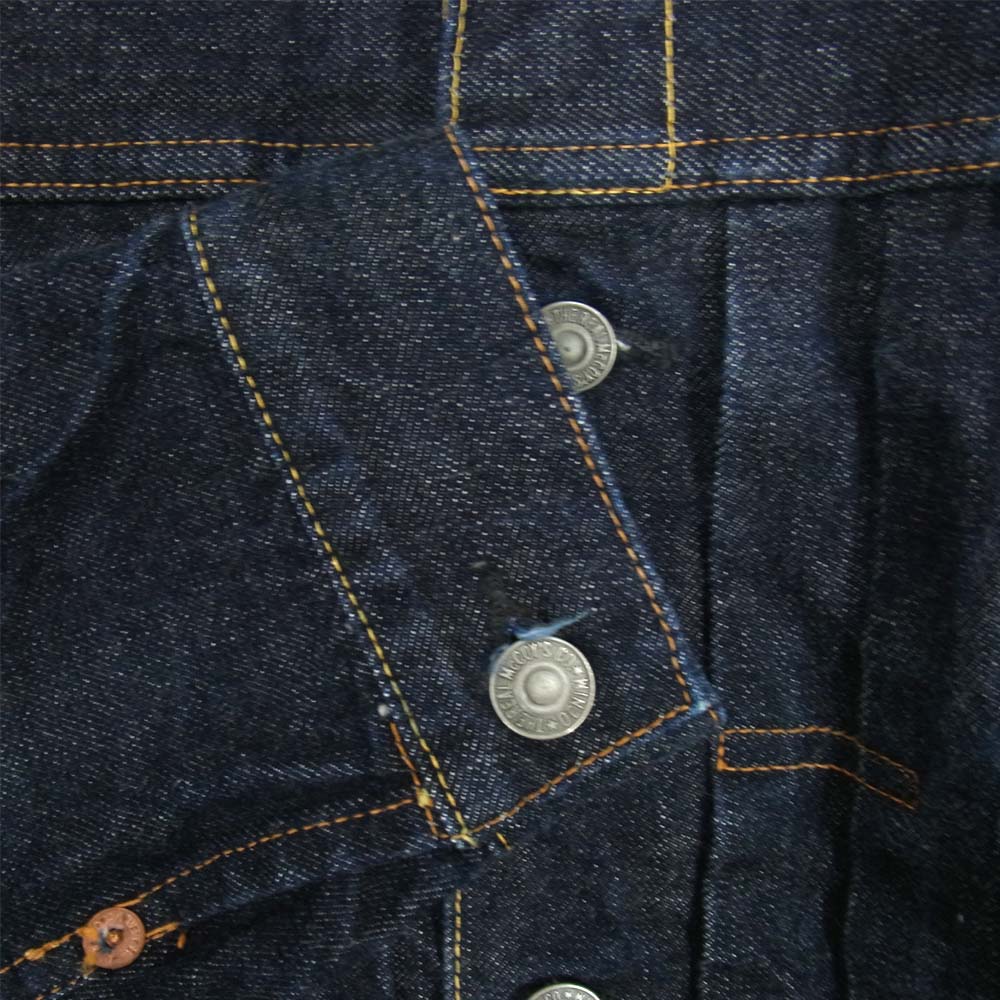 The REAL McCOY'S ザリアルマッコイズ 001XXJ 2nd デニム ジャケット インディゴブルー系 40【中古】