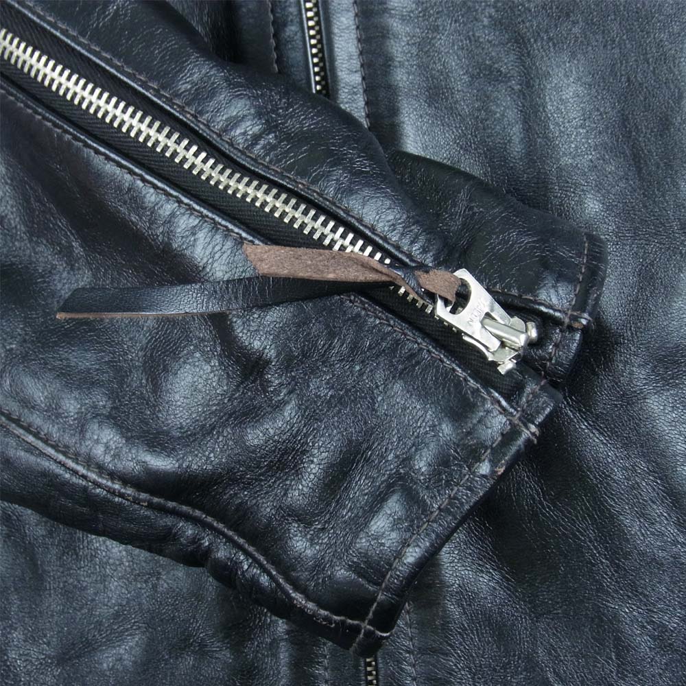 BUCO ブコ BJ19002 J-100 PADDED パデット 茶芯 ホースハイド シングル ライダース ブラック系 42【中古】