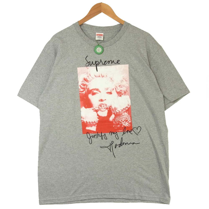 Supreme Madonna Tee マドンナ グレー L ティーシャツTシャツ/カットソー(半袖/袖なし)