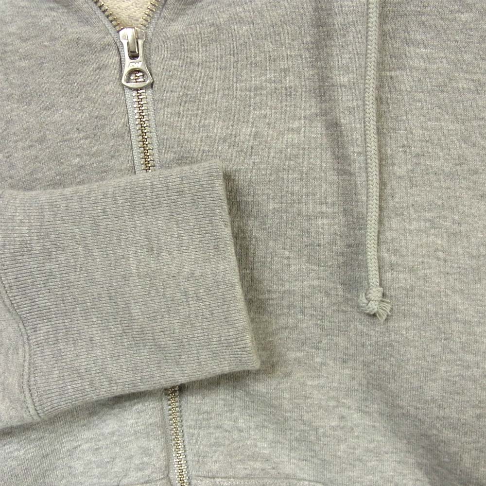LOOPWHEELER ループウィラー LW290 吊り編み コットン ハイ ジップ パーカー グレー系 S【中古】
