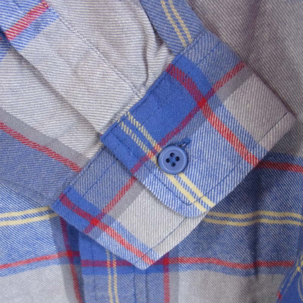 Supreme シュプリーム 17AW God Bless Plaid Flannel Shirt ゴッドブレス フランネル チェック シャツ ブルー系 S【中古】