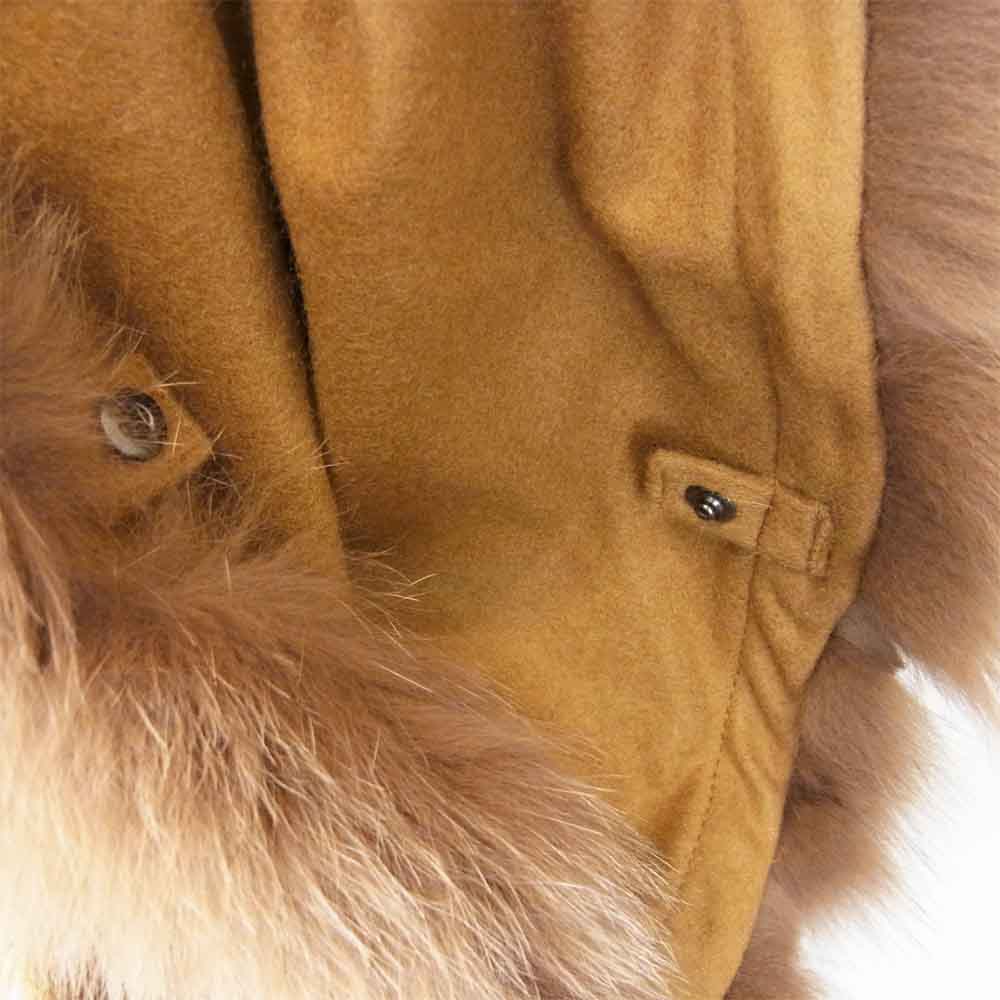 マッサバルド MASABARDO マッサバルド カシミヤ ポンチョ フォックス ファー ブラウン系 M~L【新古品】【未使用】【中古】
