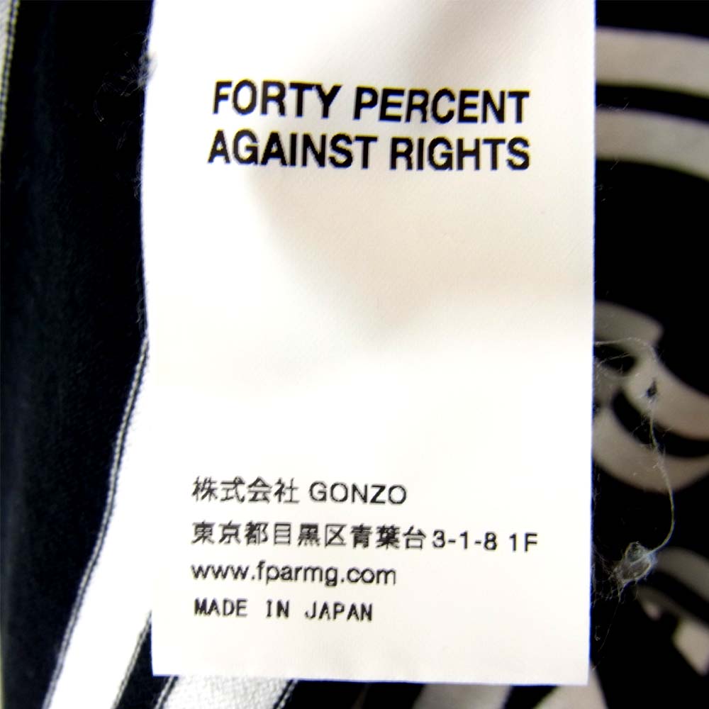 フォーティーパーセント アゲインストライツ FPAR ボーダー Tシャツ ブラック系 L【中古】