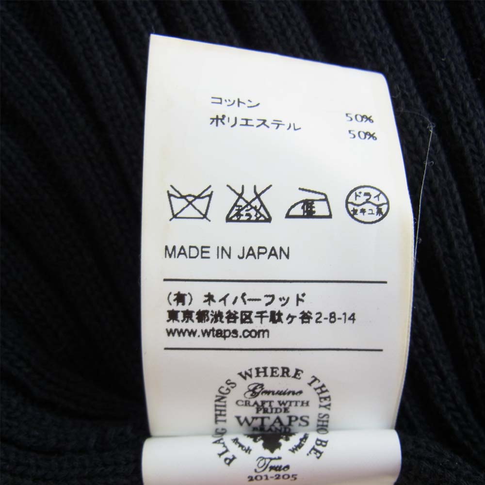 WTAPS ダブルタップス 16SS 161MADT-HT01 BEANIE 01 ニットキャップ ビーニー ブラック系 F【中古】