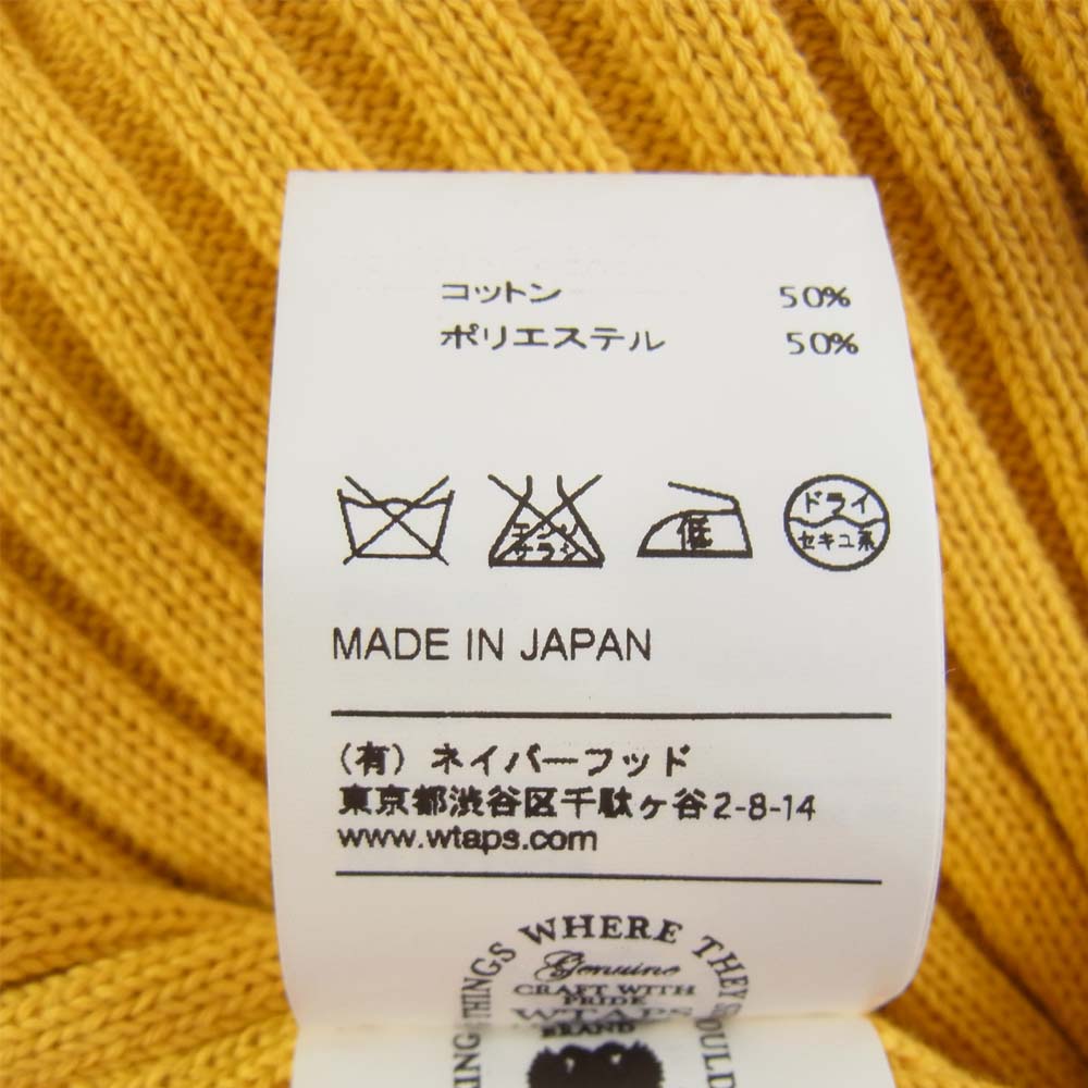 WTAPS ダブルタップス 14SS 141MADT-HT02 BEANIE 02 ニットキャップ ビーニー イエロー系 F【中古】