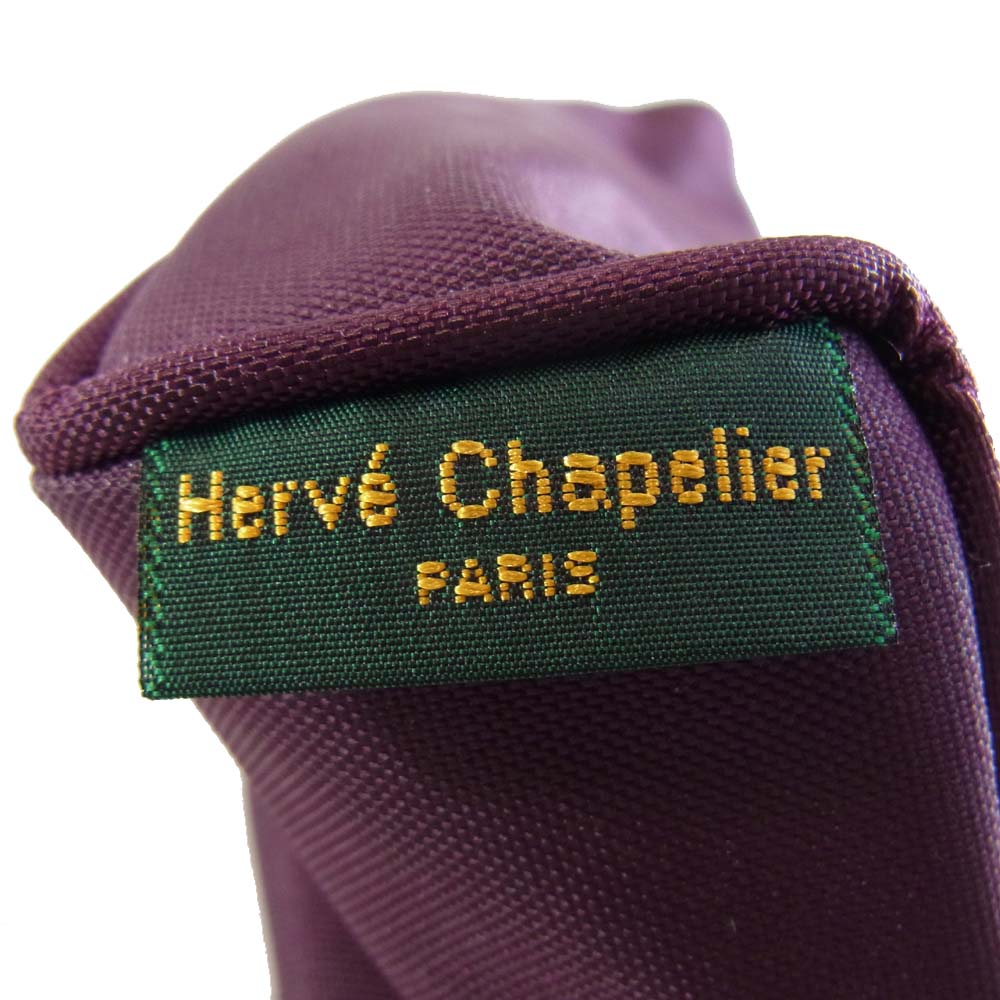 Herve Chapelier エルベ・シャプリエ 716N ペンケースM オベルジーヌ ワインレッド系【新古品】【未使用】【中古】