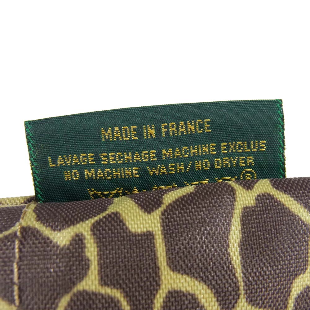 Herve Chapelier エルベ・シャプリエ 925F ナイロン舟型ショルダーL ジラフ ブラウン×イエロー系【極上美品】【中古】