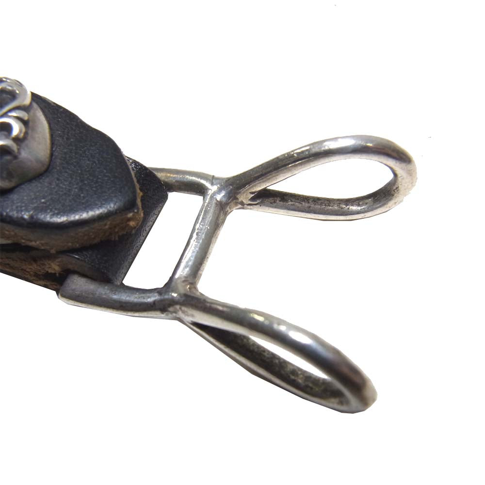 CHROME HEARTS クロムハーツ(原本無) レザー ハート ベルトループ ブラック系【中古】